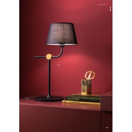 Redo 01-1981 - Candeeiro de mesa MORRIS 1xE27/42W/230V preto