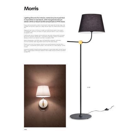 Redo 01-1981 - Candeeiro de mesa MORRIS 1xE27/42W/230V preto