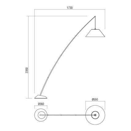 Redo 01-1988 - Candeeiro de pé FISHER 1xE27/42W/230V branco