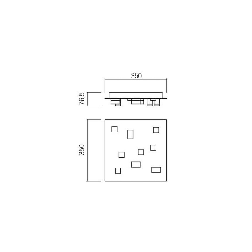 Redo 01-2014 - Iluminação de teto LED PIXEL LED/27W/230V 3000K 35x35 cm branco
