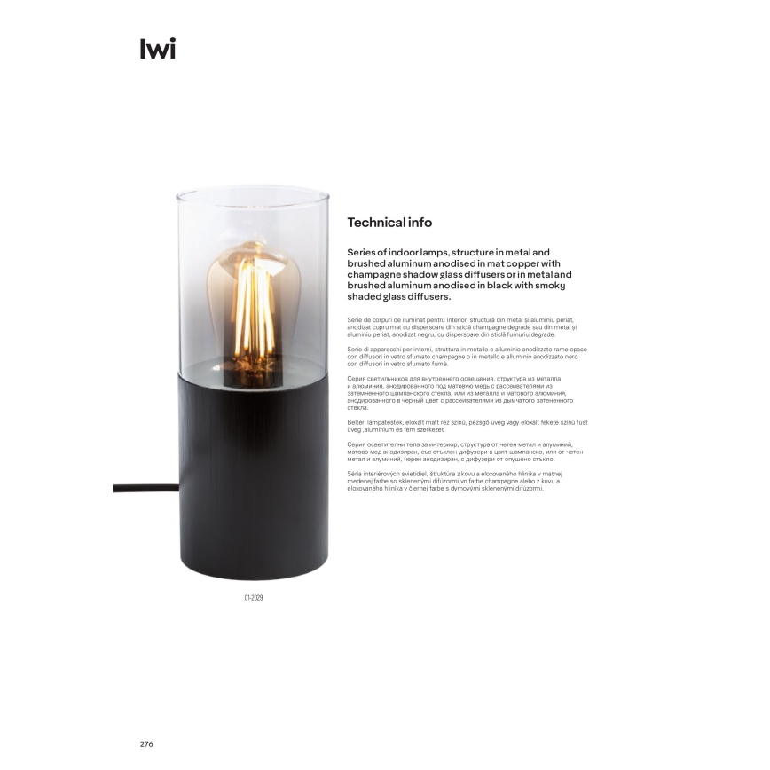 Redo 01-2027 - Candelabro suspenso IWI 9xE27/42W/230V preto