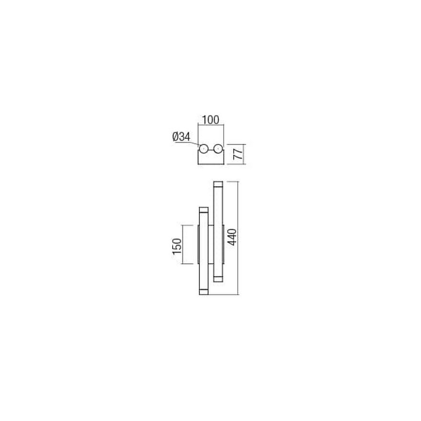 Redo 01-2033 - Iluminação de parede LED MADISON 4xLED/4W/230V dourada