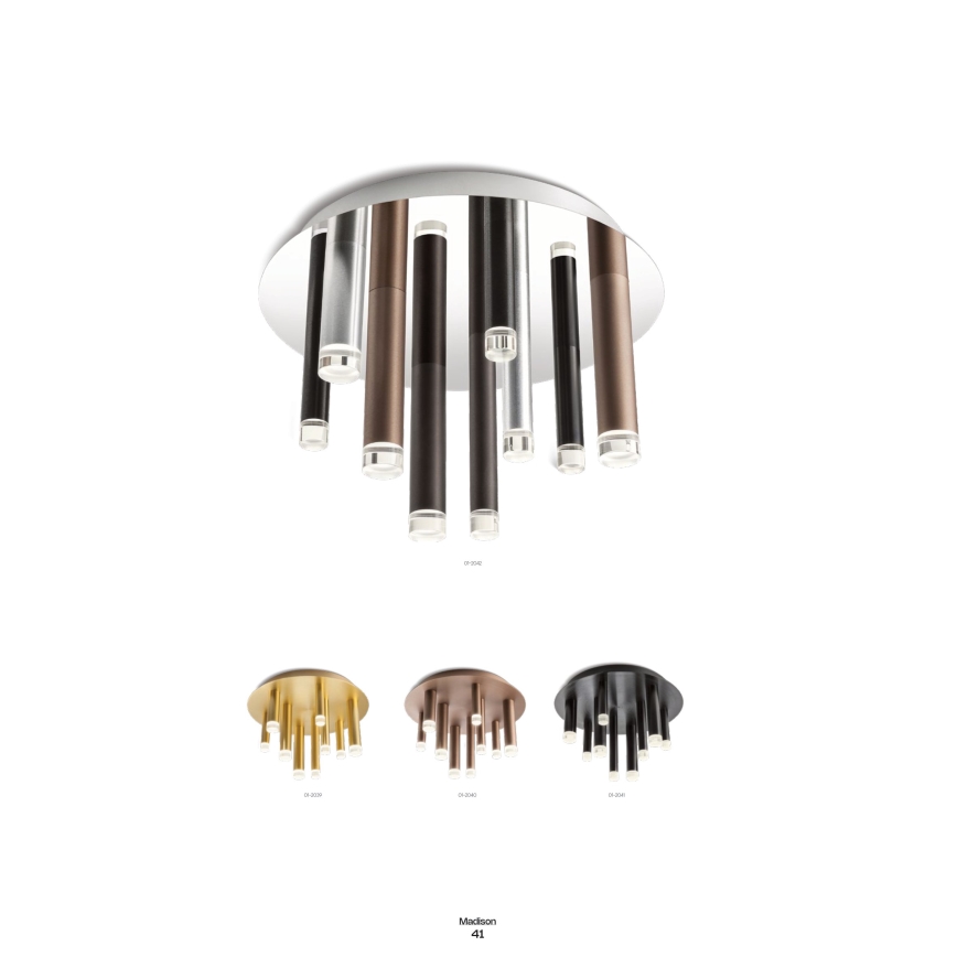Redo 01-2039 - Iluminação de teto LED MADISON 9xLED/4W/230V dourada