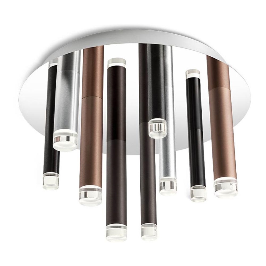 Redo 01-2042 - Iluminação de teto LED MADISON 9xLED/4W/230V cromado brilhante/preto/cobre