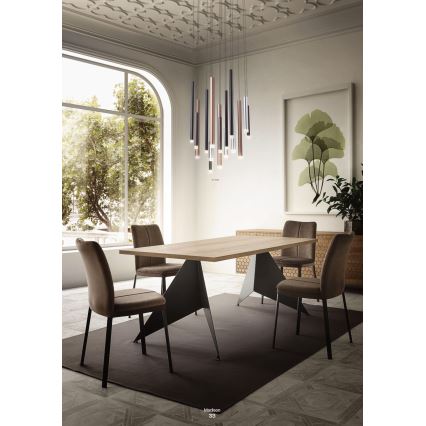 Redo 01-2044 - Candelabro suspenso LED MADISON LED/4W/230V cobre
