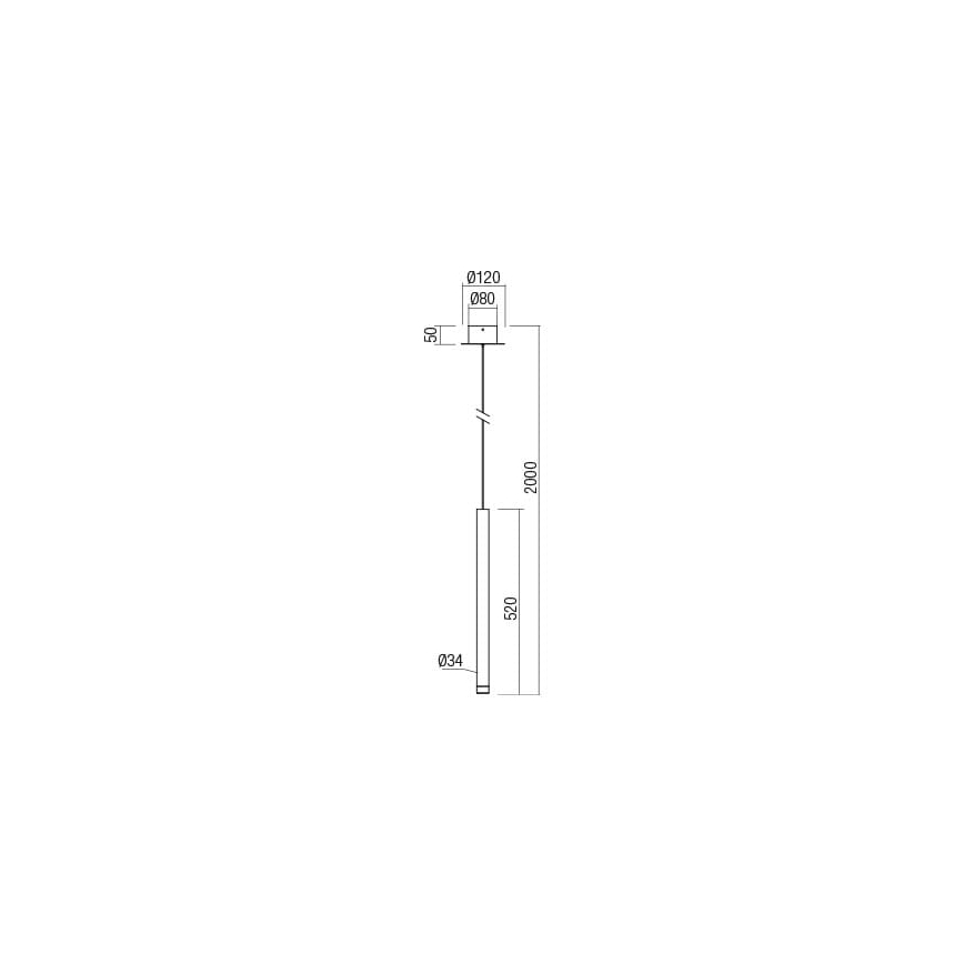Redo 01-2044 - Candelabro suspenso LED MADISON LED/4W/230V cobre