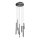 Redo 01-2052 - Candelabro suspenso LED MADISON 8xLED/4W/230V preto