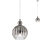 Redo 01-2063 - Candeeiro suspenso PLUMEN 1x/E14/40W/230V diâmetro 15 cm cinzento