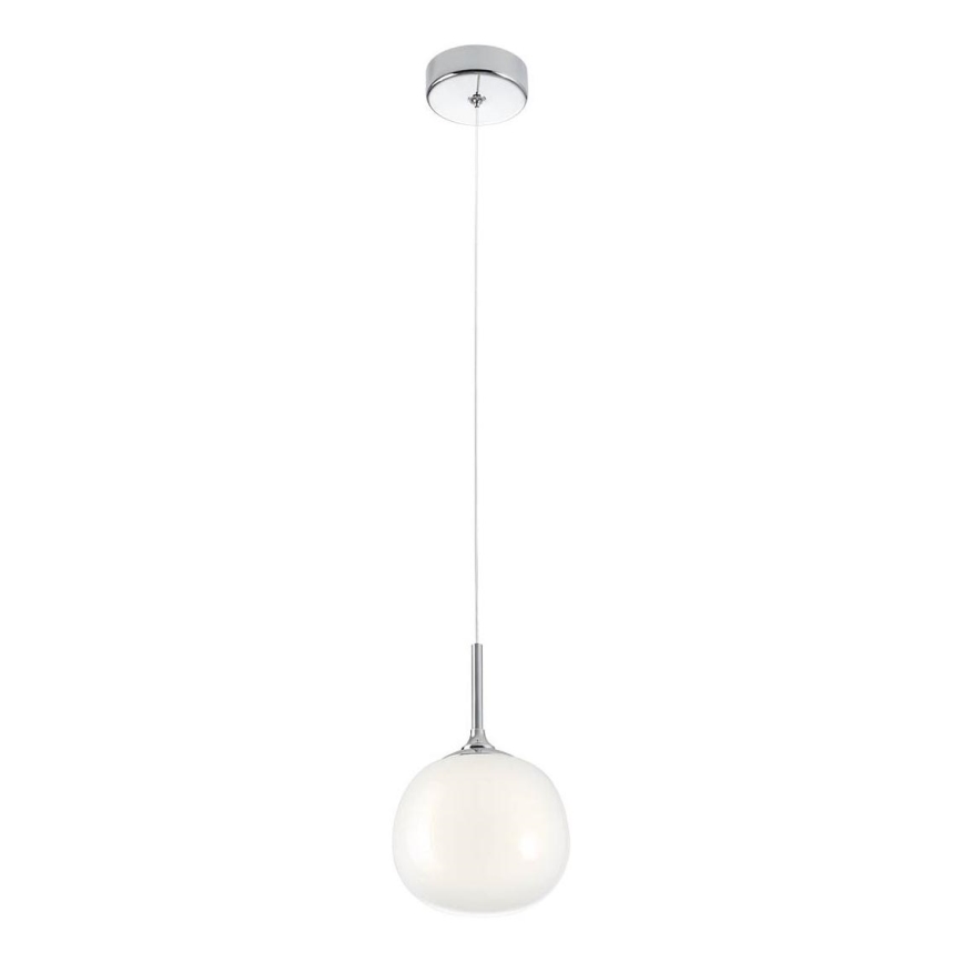 Redo 01-2081 - Pendente em cabo KIWI 1xG9/40W/230V Ø 12 cm cromo brilhante/branco
