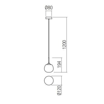 Redo 01-2081 - Pendente em cabo KIWI 1xG9/40W/230V Ø 12 cm cromo brilhante/branco