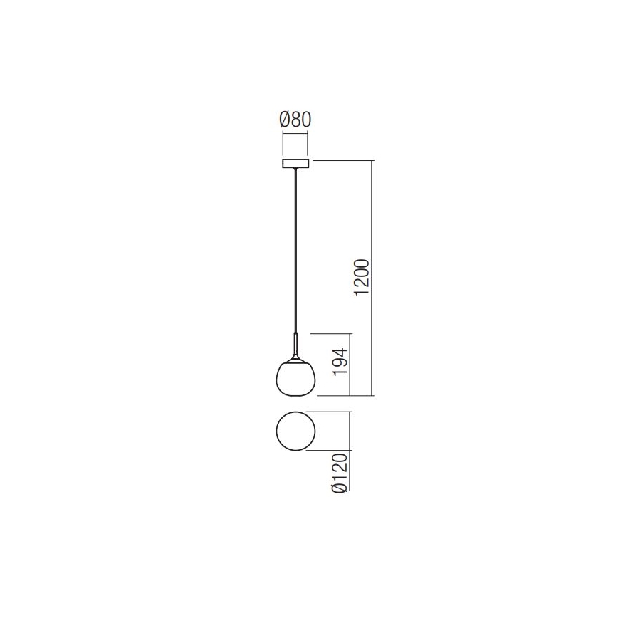 Redo 01-2081 - Pendente em cabo KIWI 1xG9/40W/230V Ø 12 cm cromo brilhante/branco