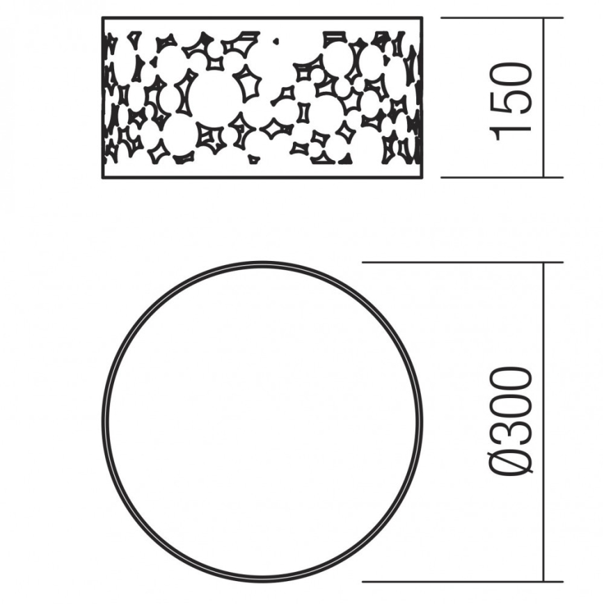 Redo 01-2138 - Iluminação de teto MELIA 2xE27/42W/230V diâmetro 30 cm