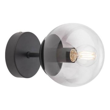 Redo 01-2175 - Aplique de parede SEMIA 1xE14/28W/230V preto/fumê