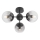 Redo 01-2176 - Lustre em haste SEMIA 3xE14/28W/230V, preto/fumê