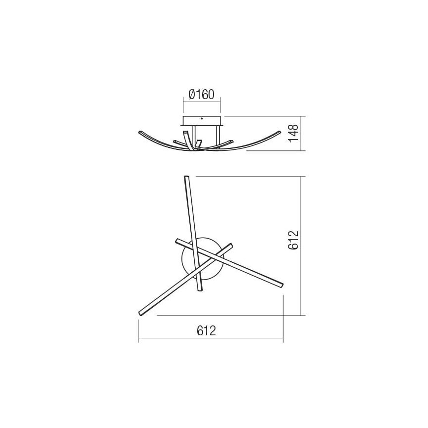 Redo 01-2185 - Iluminação de teto LED SPATHA 3xLED/6W/230V 3000K dourada
