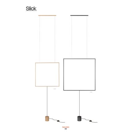 Redo 01-2197 - Candeeiro de chão LED SLICK LED/19W/230V preto