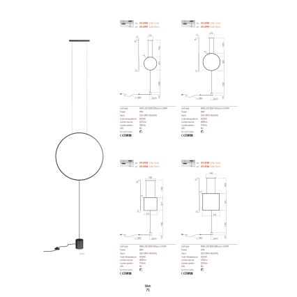 Redo 01-2197 - Candeeiro de chão LED SLICK LED/19W/230V preto