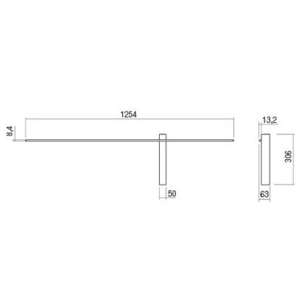 Redo 01-2200 - Aplique de parede LED TANGENT LED/14W/230V branco