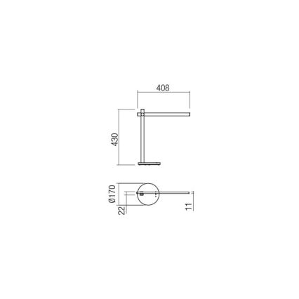 Redo 01-2213 - Candeeiro de mesa táctil LED com regulação OMEO LED/5,5W/230V 3000/4500/6500K preto