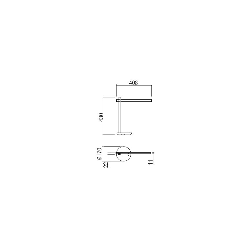 Redo 01-2213 - Candeeiro de mesa táctil LED com regulação OMEO LED/5,5W/230V 3000/4500/6500K preto