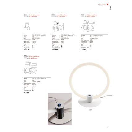 Redo 01-2223 - Candelabro integrado LED com regulação SPELL LED/43W/230V 3000K branco