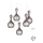 Redo 01-2262 - Candelabro suspenso LOB 5xE27/42W/230V cinzento