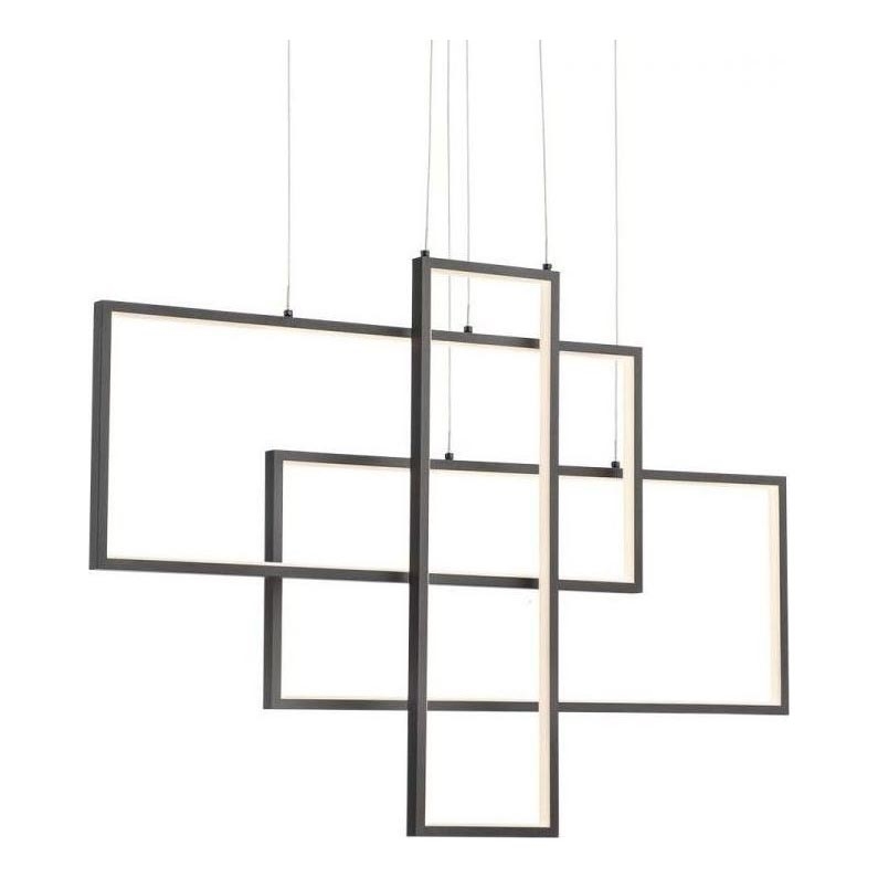 Redo 01-2315 - Candelabro suspenso LED com regulação PLANA LED/60W/230V preto