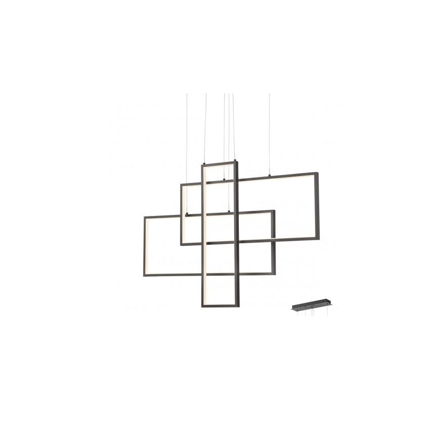 Redo 01-2315 - Candelabro suspenso LED com regulação PLANA LED/60W/230V preto