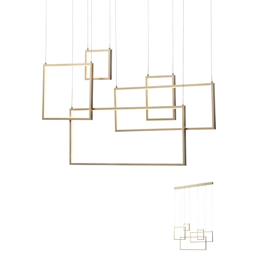 Redo 01-2317 - Lustre pendente LED dimerizável em cabo PLANA LED/80W/230V, dourado