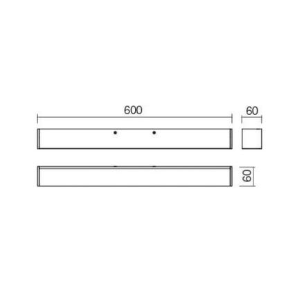 Redo 01-2327 - Iluminação LED de espelho de casa de banho THELA LED/17W/230V 60 cm CRI 90 IP44