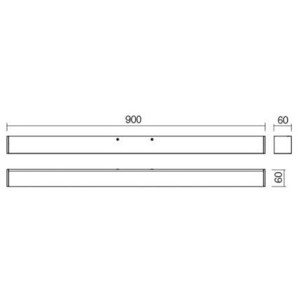 Redo 01-2328 - LED Iluminação de espelho de casa de banho THELA LED/25W/230V 90 cm CRI 90 IP44