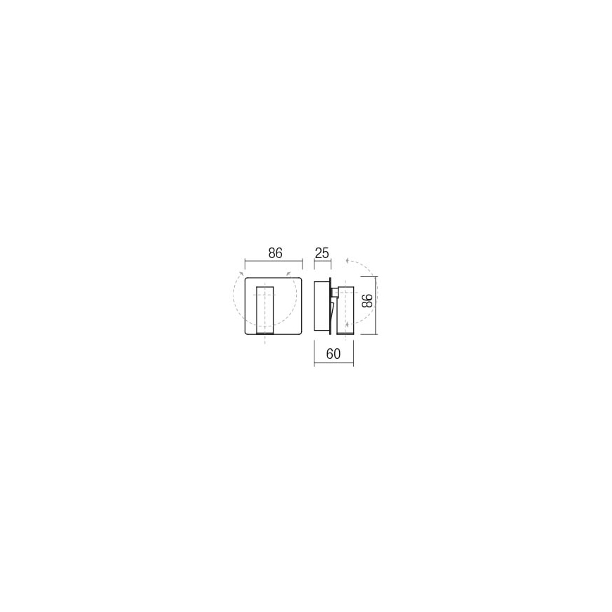 Redo 01-2339 - Foco de parede LED TOMIX LED/3,2W/230V cromado brilhante