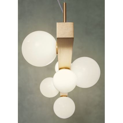 Redo 01-2374 - Candelabro suspenso GOJI 6xG9/28W/230V dourada