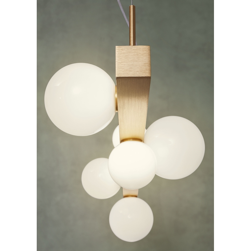 Redo 01-2374 - Candelabro suspenso GOJI 6xG9/28W/230V dourada