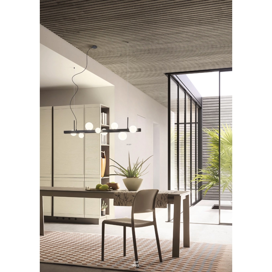 Redo 01-2374 - Candelabro suspenso GOJI 6xG9/28W/230V dourada