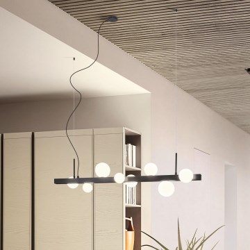 Redo 01-2377 - Candelabro suspenso GOJI 8xG9/28W/230V preto
