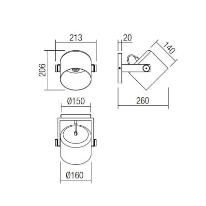 Redo 01-2399 - Iluminação de parede POOH 1xE27/42W/230V faia