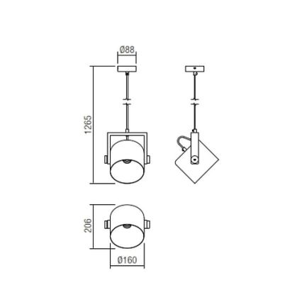 Redo 01-2402 - Candelabro suspenso POOH 1xE27/42W/230V faia