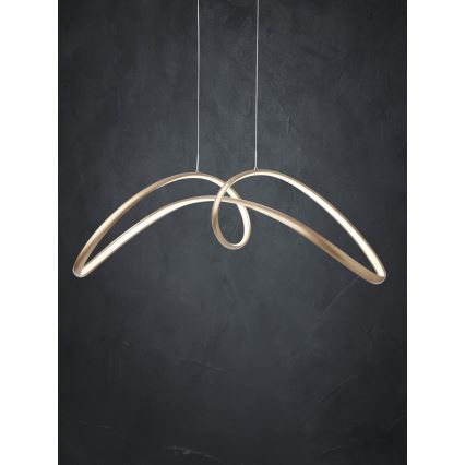Redo 01-2454 - Candelabro suspenso LED LAMON LED/57W/230V dourada