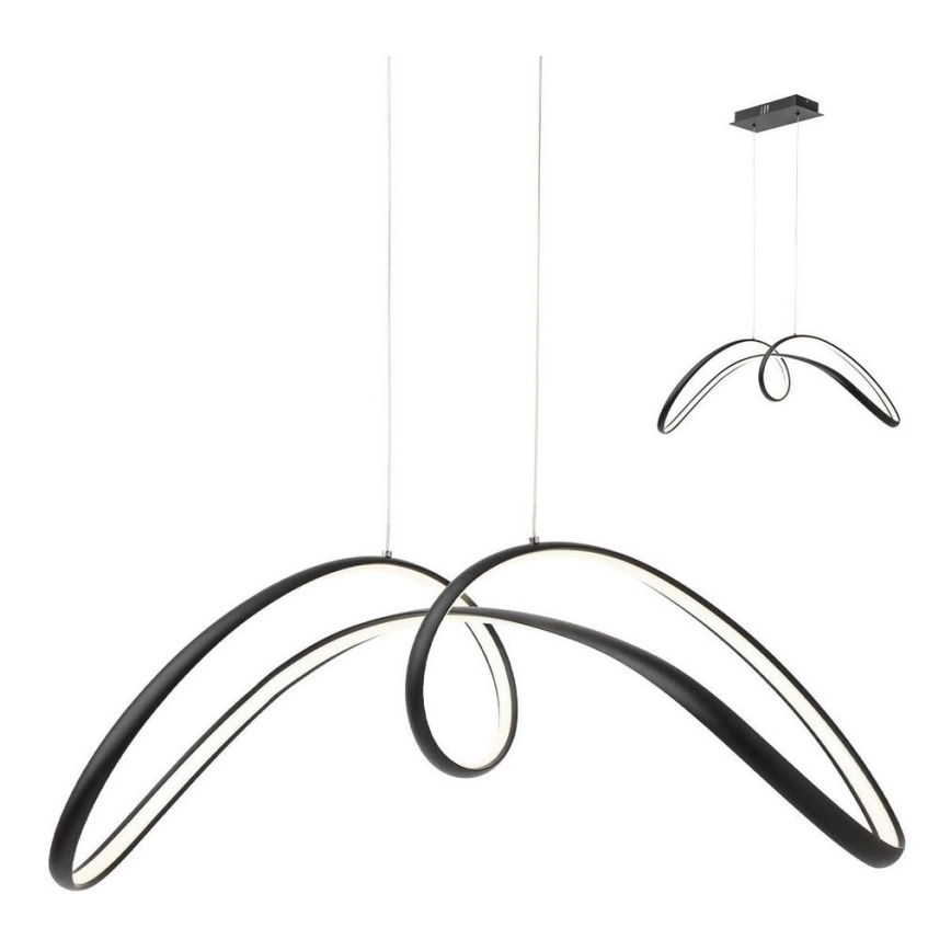 Redo 01-2455 - Candelabro suspenso LED LAMON LED/57W/230V preto