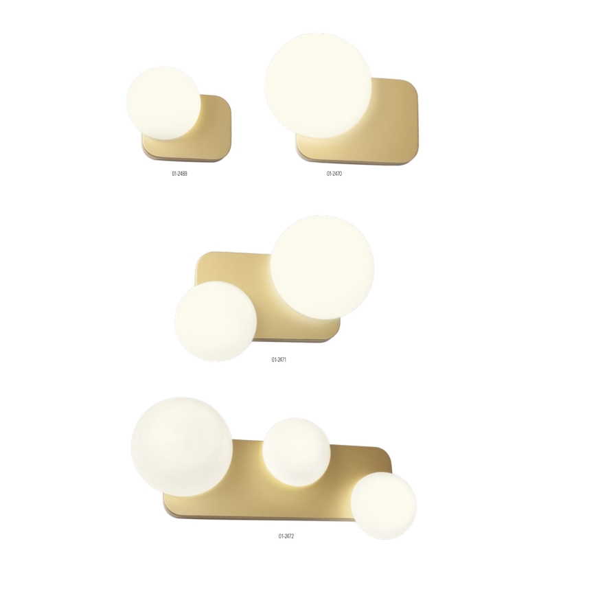 Redo 01-2471 - Aplique de parede LUMIEN 2xG9/10W/230V dourado/branco