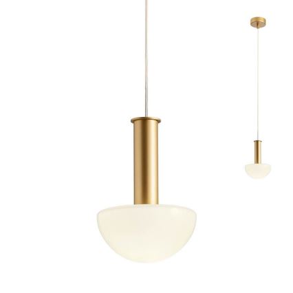 Redo 01-2474 - Lustre suspenso por cabo LUMIEN 1xG9/10W/230V diâmetro 13 cm dourado/branco