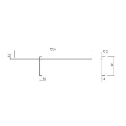 Redo 01-2479 - Aplique de parede LED TANGENT LED/14W/230V branco