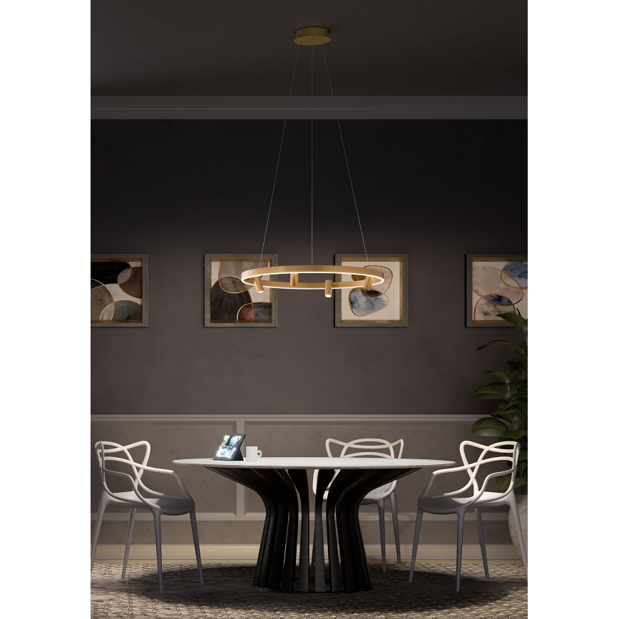Redo 01-2492 - Candelabro suspenso LED SUMMIT LED/53,5W/230V CRI 90 diâmetro 80,8 cm dourada