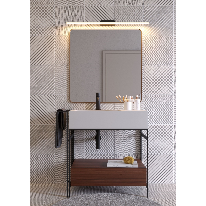 Redo 01-2504 - Iluminação de espelho para casa de banho LED BARRIO LED/17,25W/230V 60 cm CRI 90 IP44 preto