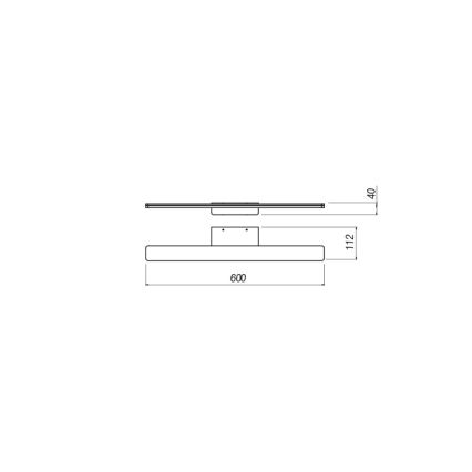 Redo 01-2504 - Iluminação de espelho para casa de banho LED BARRIO LED/17,25W/230V 60 cm CRI 90 IP44 preto