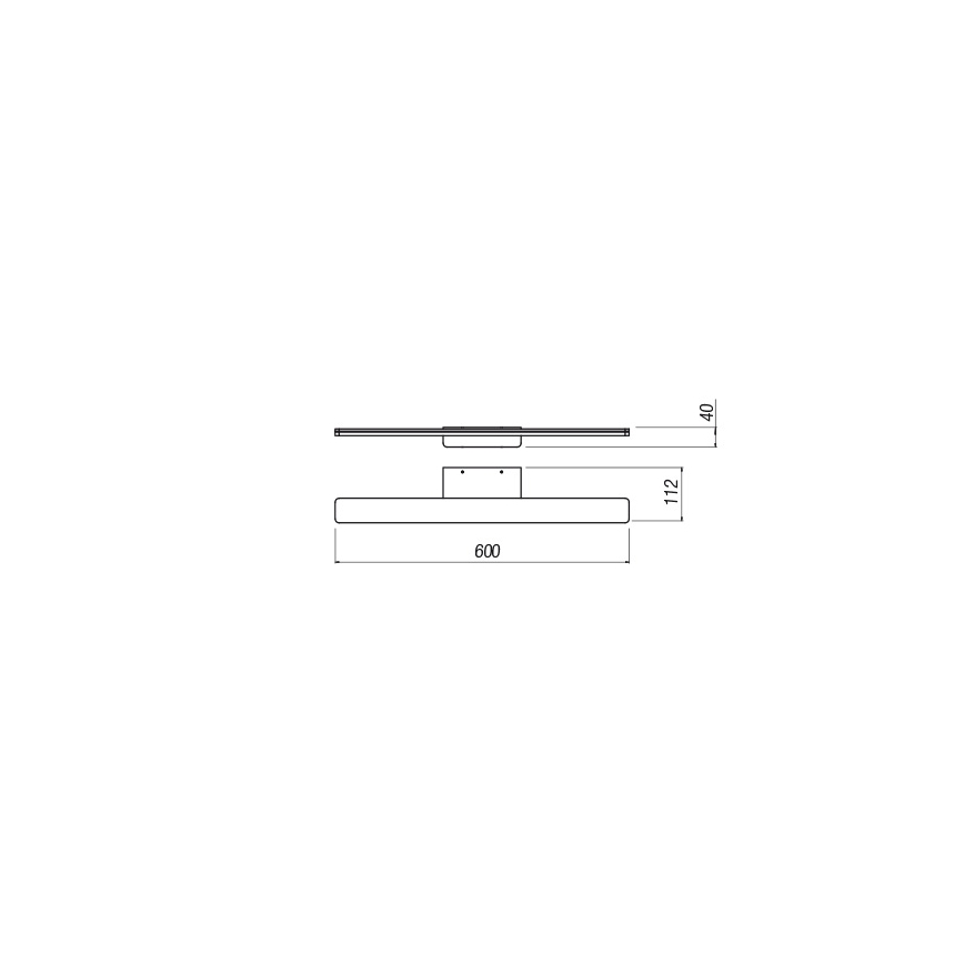 Redo 01-2504 - Iluminação de espelho para casa de banho LED BARRIO LED/17,25W/230V 60 cm CRI 90 IP44 preto