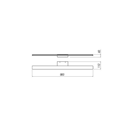 Redo 01-2508 - Iluminação de espelho para casa de banho LED BARRIO LED/27,39W/230V 90 cm CRI 90 IP44 preto