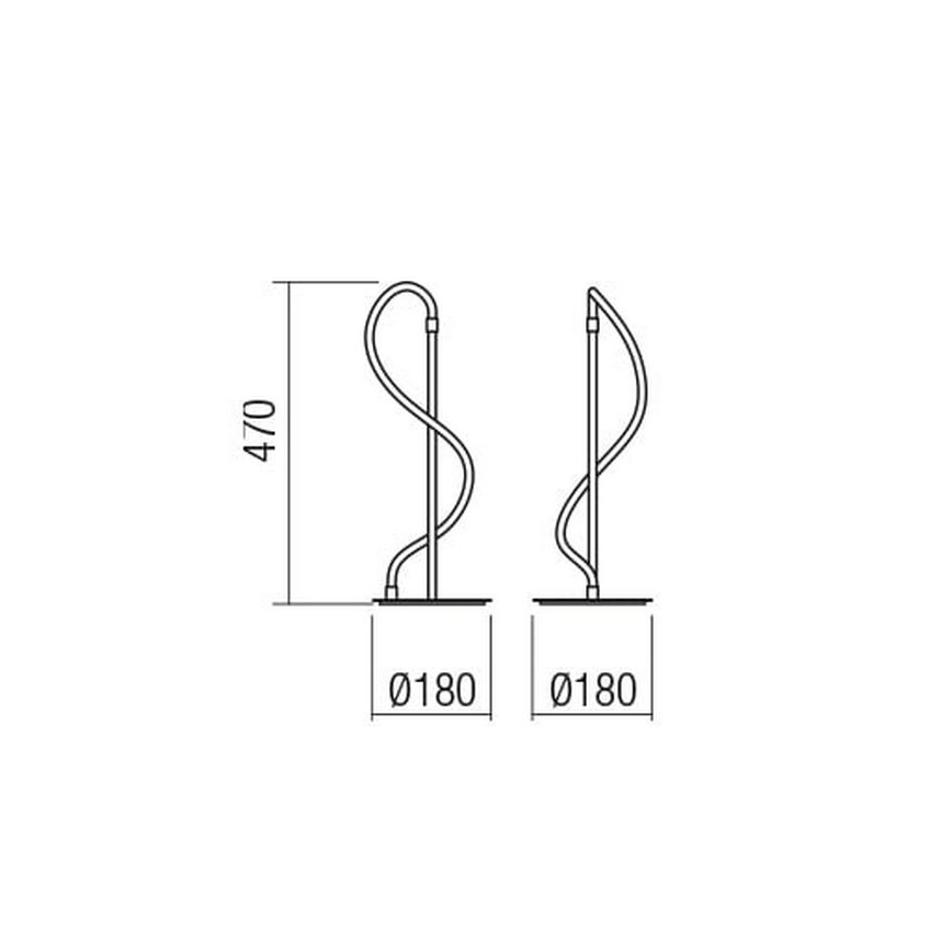 Redo 01-2529 - Candeeiro de mesa LED com regulação CORRAL LED/12W/230V dourada