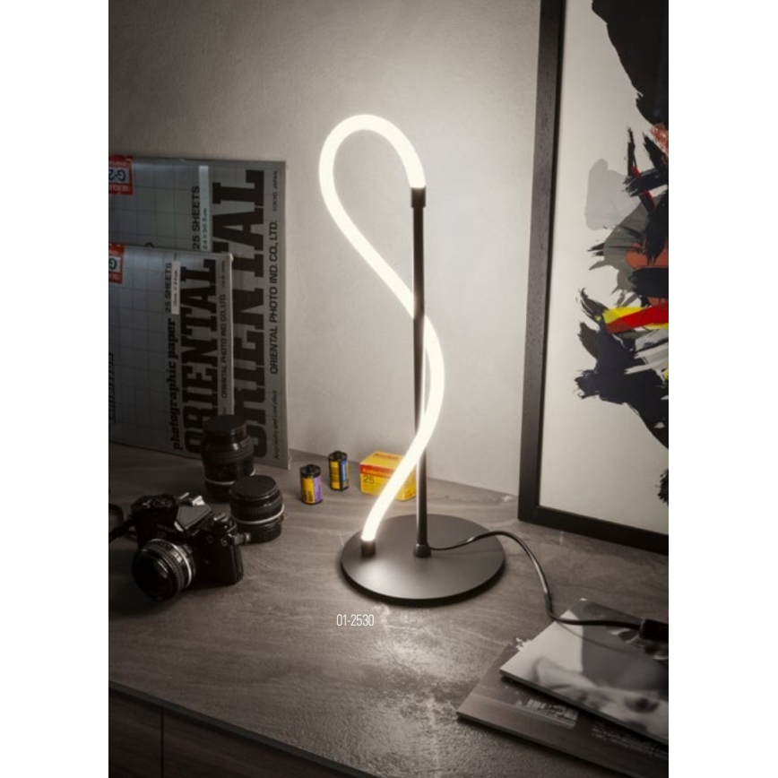 Redo 01-2530 - Candeeiro de mesa LED com regulação CORRAL LED/12W/230V preto
